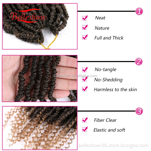 Hot sell Bomb Twist Afro Spring Twist Hair 2021 New Trendy Wholesale Price bomb twist crochet hair braids